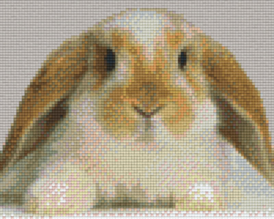 Rabbit Head Four [4] Baseplate PixelHobby Mini-mosaic Art Kit image 0